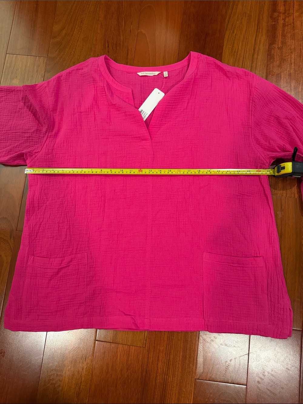 Soft Surroundings Raspberry Split-Neck Tunic - Picture 5 of 5
